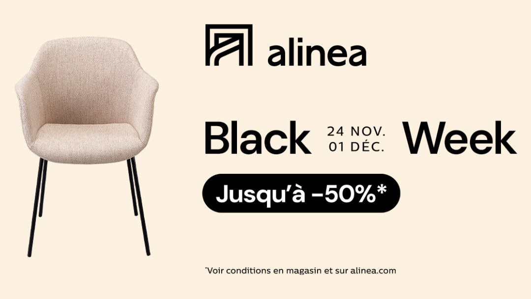 Black Week chez alinea : jusqu’à -50% !