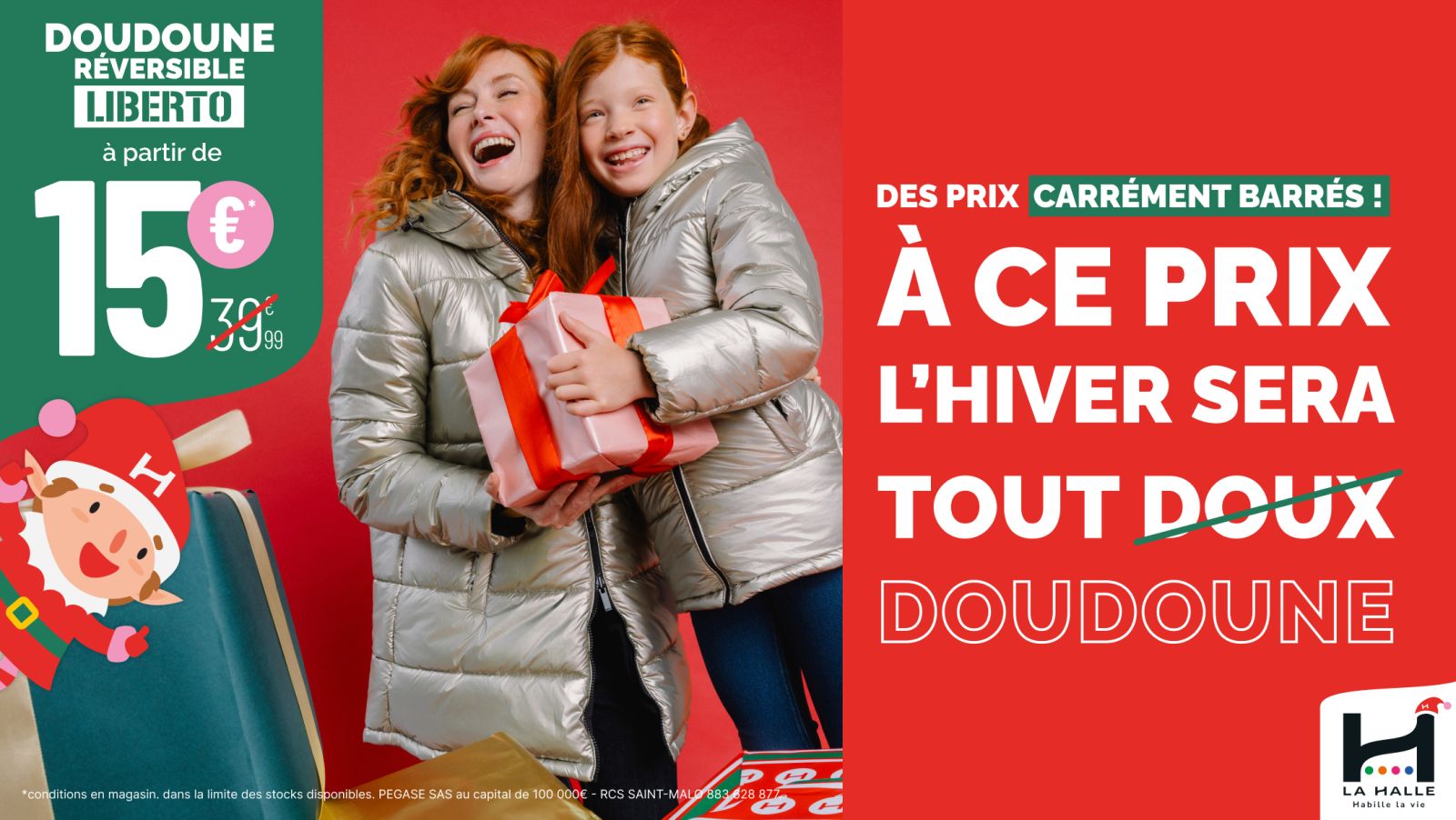 La Halle : Doudounes réversibles LIBERTO à des prix carrément barrés