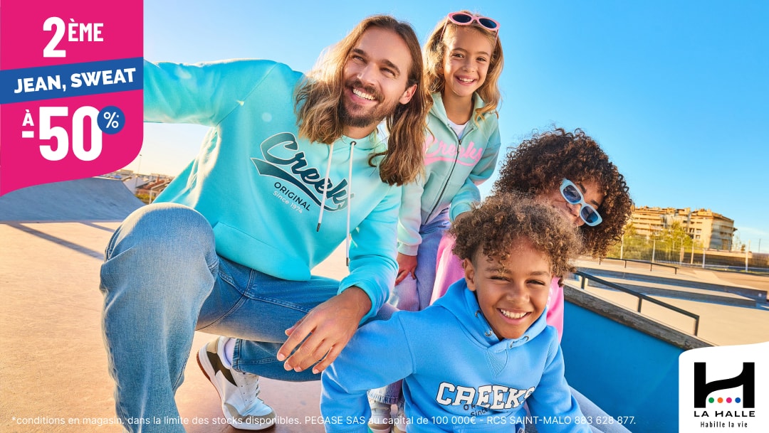 Le 2ème jean sweat à -50%