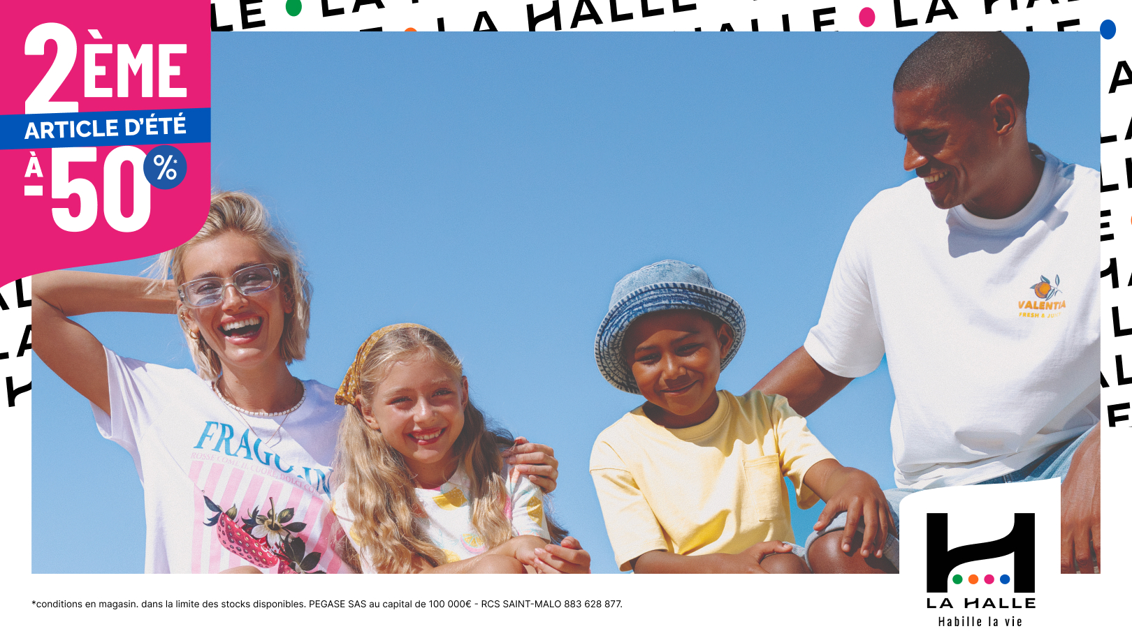 2ème article d'été à - 50%* à La Halle !