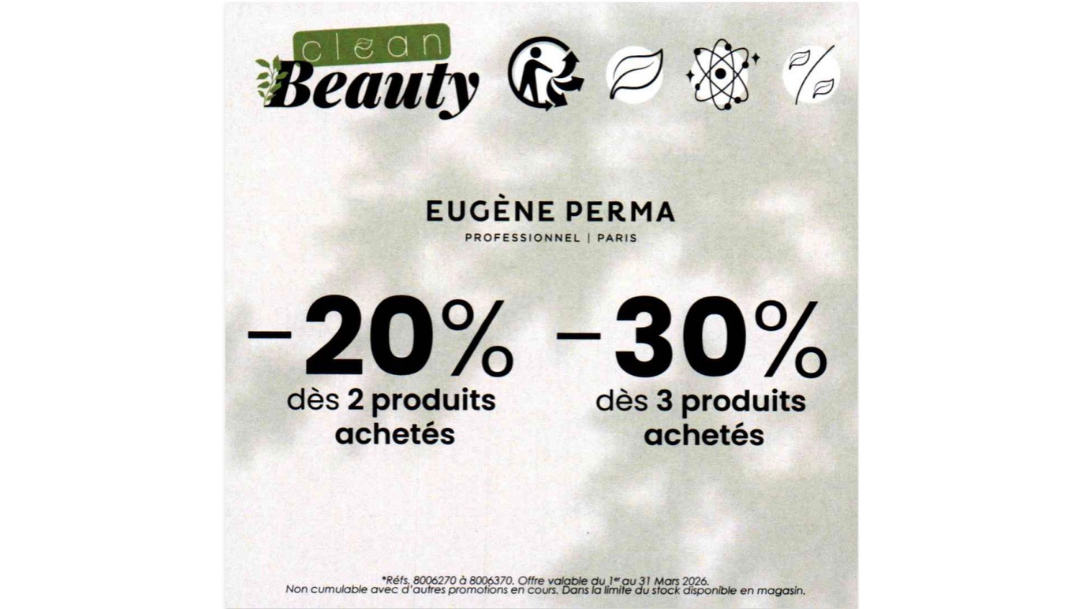 Eugène Perma Collection Nature = -20% dès 2 produits achetés et -30% dès 3 produits achetés* - La Boutique du Coiffeur